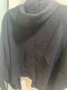 Maurices Black Ribbed Hooded Cardigan